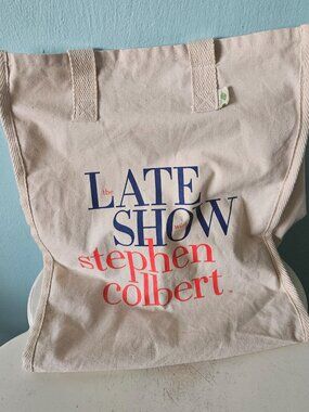 Late Night with Stephen Colbert tote bag Gemline EcoChoice 100% cotton